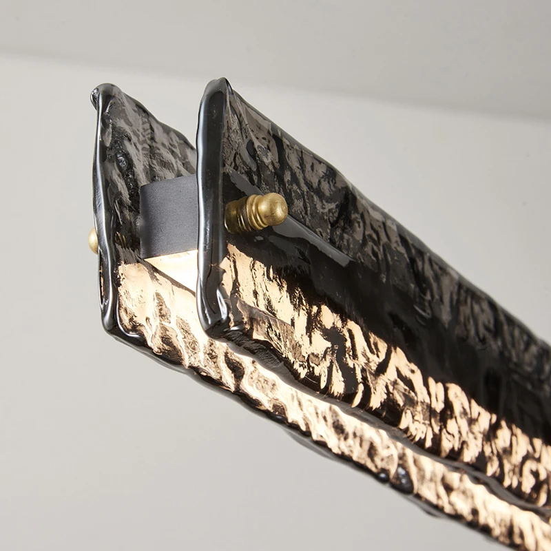 Moderne luxe koperen LED-hanglamp voor eetkamer keukentafel bar slaapkamer kunst zwart glazen plafond kroonluchter licht