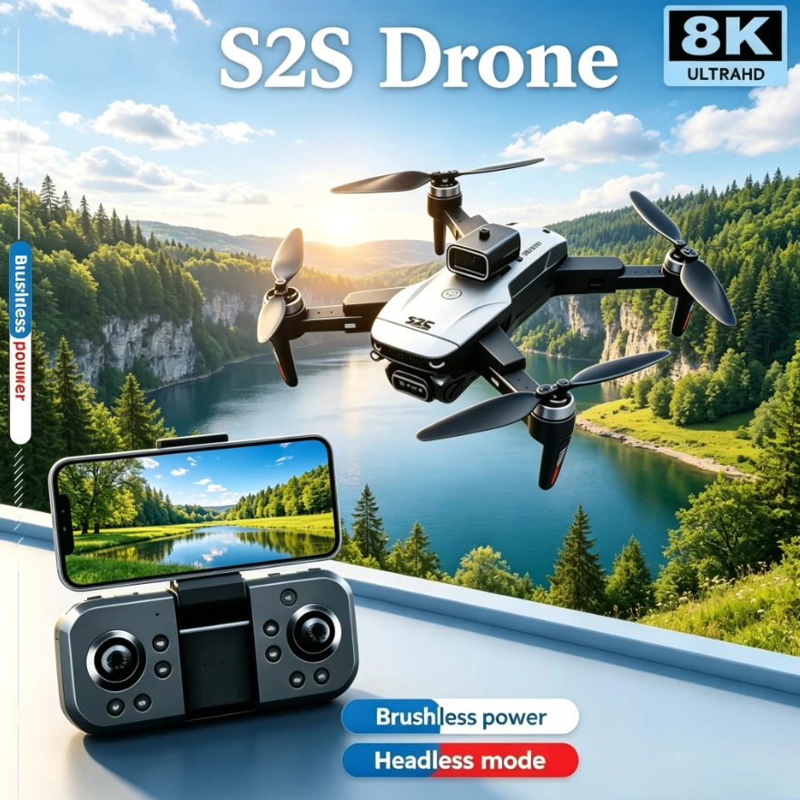 s2s-gps-foldable-rc-quadcopter-8k-hd-obstacle-avoidance-brushless-motor-optical-flow-positioning-aerial-photography-drone