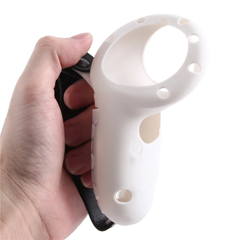 Ingenious-Silicone Protective Case Controller For Meta Quest 3 VR Headset Removable Battery Controller Case White Easy To Use