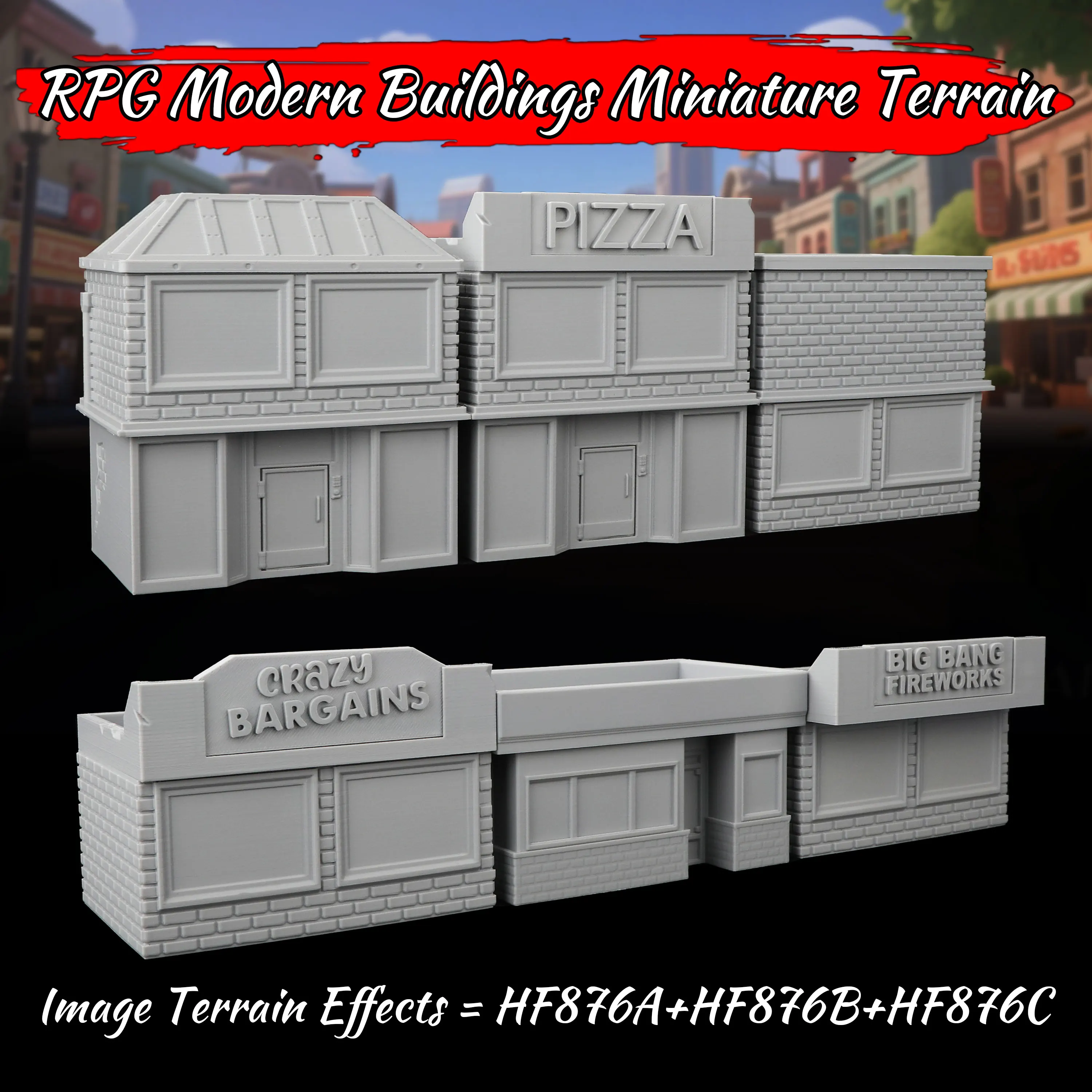 Sci-Fi Vehicle Model Set with 3 Styles - TTRPG Cyberpunk City Transport Units Model, Fine Details & Easy Assembly