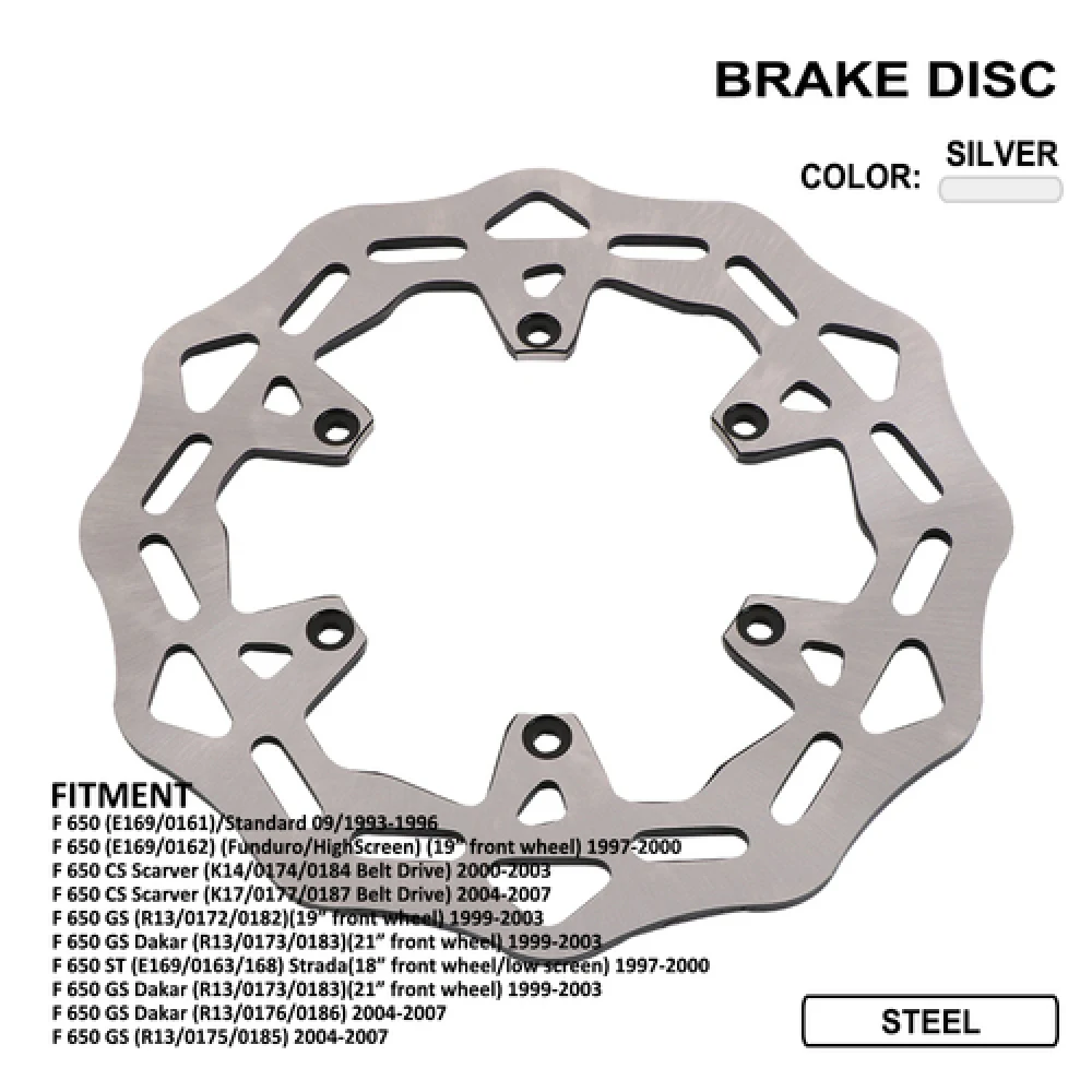 Motorcycle Brake Disc Rotor For BMW F650 93-00 F650CS Scarver 00-07 F650GS 99-07 F650ST Strada 97-00 Dirt Bike