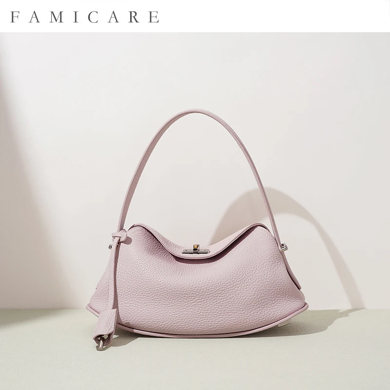 Early Spring Collection Top Grain Leather Crossbody Bag Minimalist Unique Design Premium Shoulder Bag Women Versatile Handbag