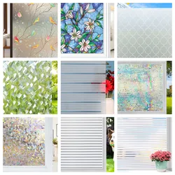 Frosted Privacy Striped Window Film Office Decorative Self Adhesive Glass Window Decals Width 65/75/85/90 by 200 cm