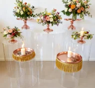 

3 шт./компл., 7 шт./компл.) Декоративная идея, круглый элегантный свадебный декор, акриловый кристалл, плинтус qq271