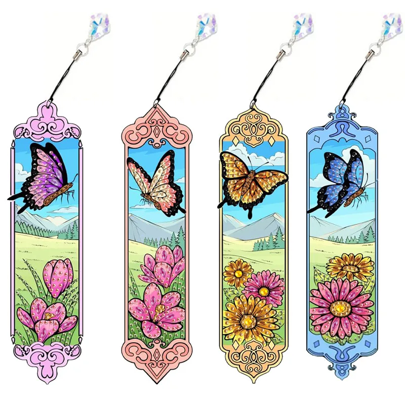 

Закладка для набора алмазной живописи своими руками из 4 предметов идеально подходит для любителей книг. Закладки с кисточками идеально подходят для подарков на выпускной.