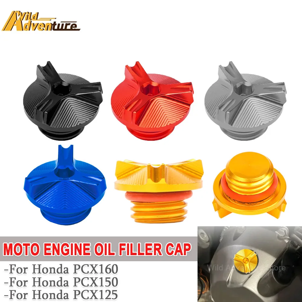 

Motorcycle Engine Oil Filler Cap Oil Plug Cover For Honda PCX160 PCX150 PCX125 PCX 150 160 Fuel Hole Anti-Theft Bolt Seal Screw