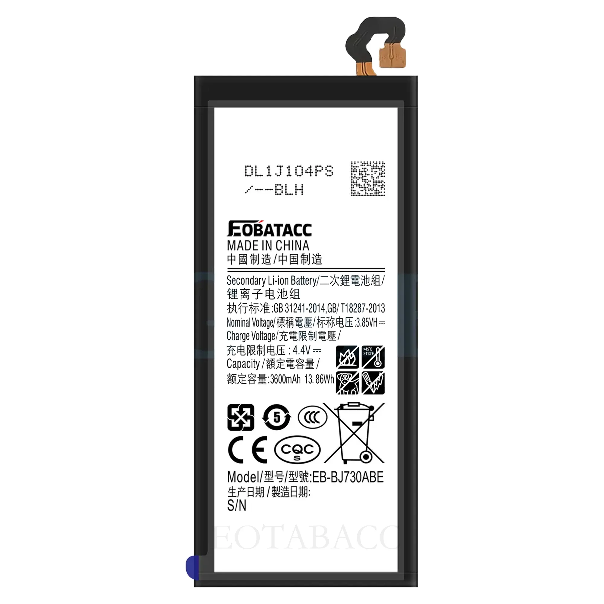 EOTABACC New 100% High Quality EB-BJ730ABE Battery For SAMSUNG Galaxy J730/J7 2019/J720/J7 Pro/J7 MAX/J7 2017 J730F J730G mobile