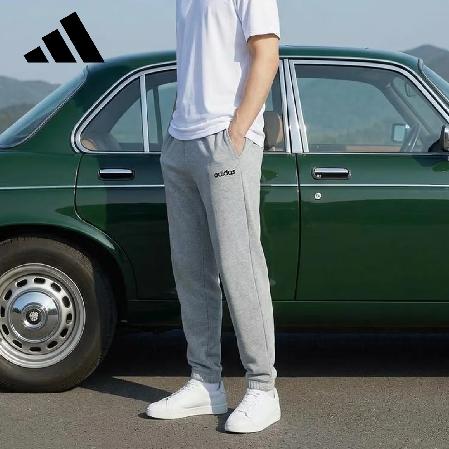adidas Unisex Casual Cotton Trousers Breathable Cuffed Training Pants For Outdoor Camping Daily Activities JN7430