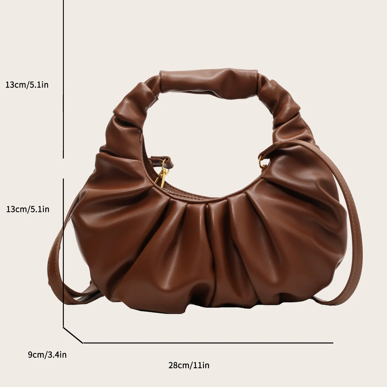 Borsa a tracolla pieghettata argento borsa a tracolla donna Fashion Designer mezza luna borsa a tracolla in morbida pelle di lusso semplice femminile