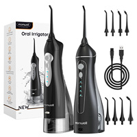 Dental cleaning set, cordless oral irrigator D52&F18, USB rechargeable IPX7 dental cleaner, make the mouth cleaner.