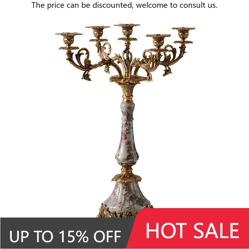 

New Designs Fancy Pigeon Brass Ceramic Candle Holder For Home Decorations Hotel Living Room Home Decor