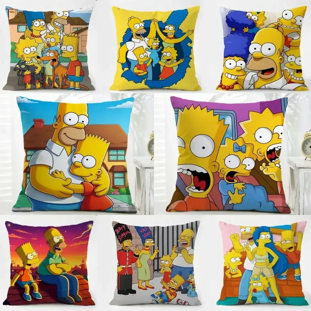 Simpsons La peliculaLos Cushion Cover Iceland Washable Linen Soft  for Daily Sofa Bed Home Room Decor