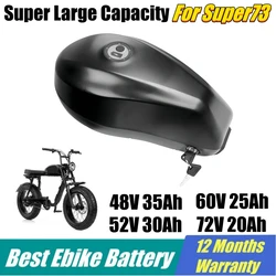 Super73 Ebike Battery Replacement 21700 batteries Pack 48v 35ah 52v 30ah 60v 25ah 72V 20AH Lithium ion E Bike 1500W 2000W 5000W