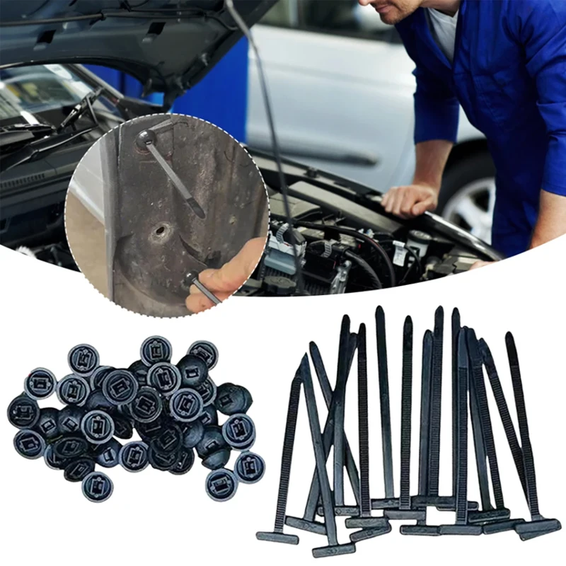 50/100PCS Self Locking Nylon Cable Ties Reusable Zip Strap Fastener Clips Wire Hose Fixed Binding Organizer For Car Home