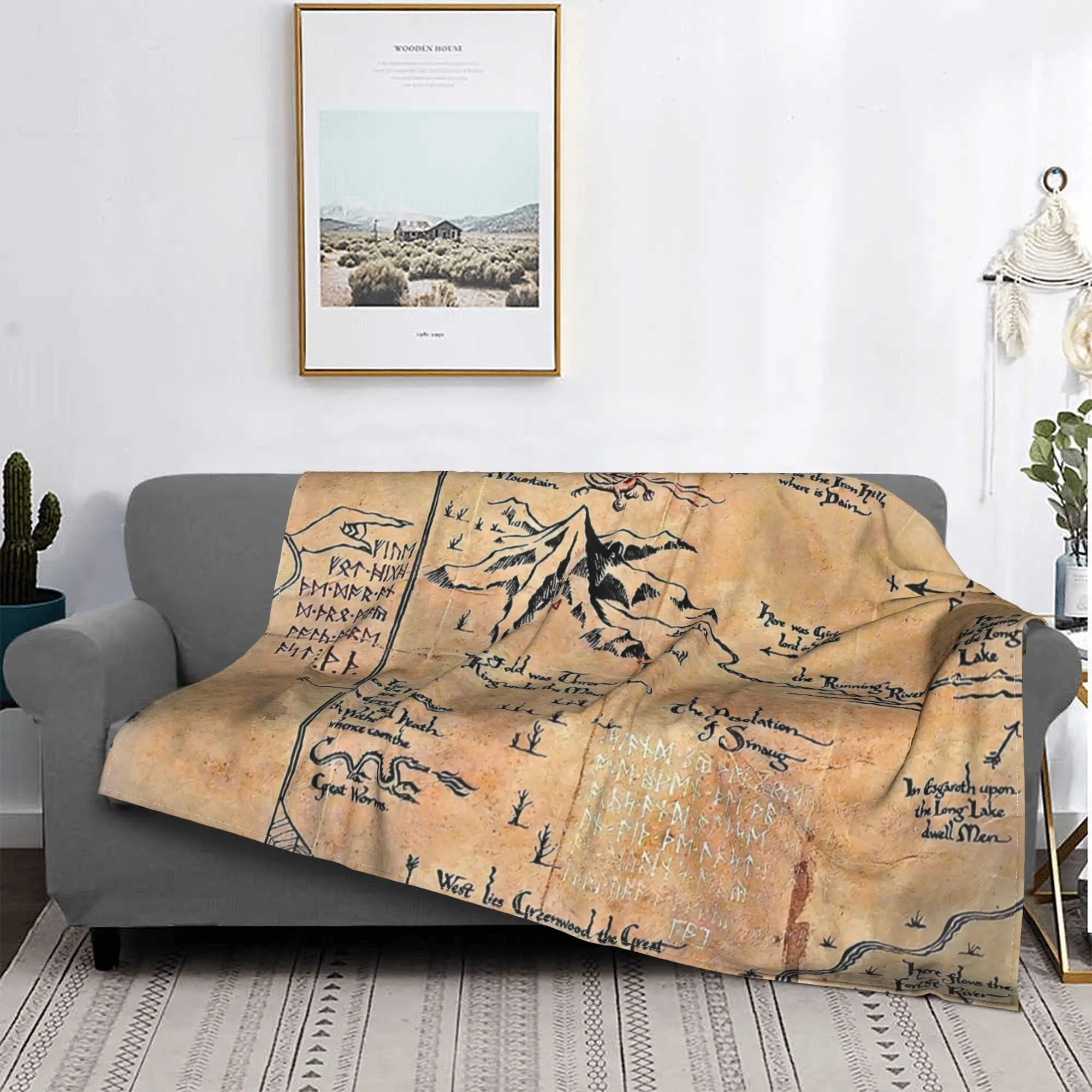 

L-Lords Of The R-Rings карта средней земли нечеткае одеяло на заказ пледы для дивана постельное белье гостиная 125*100 см покрывало