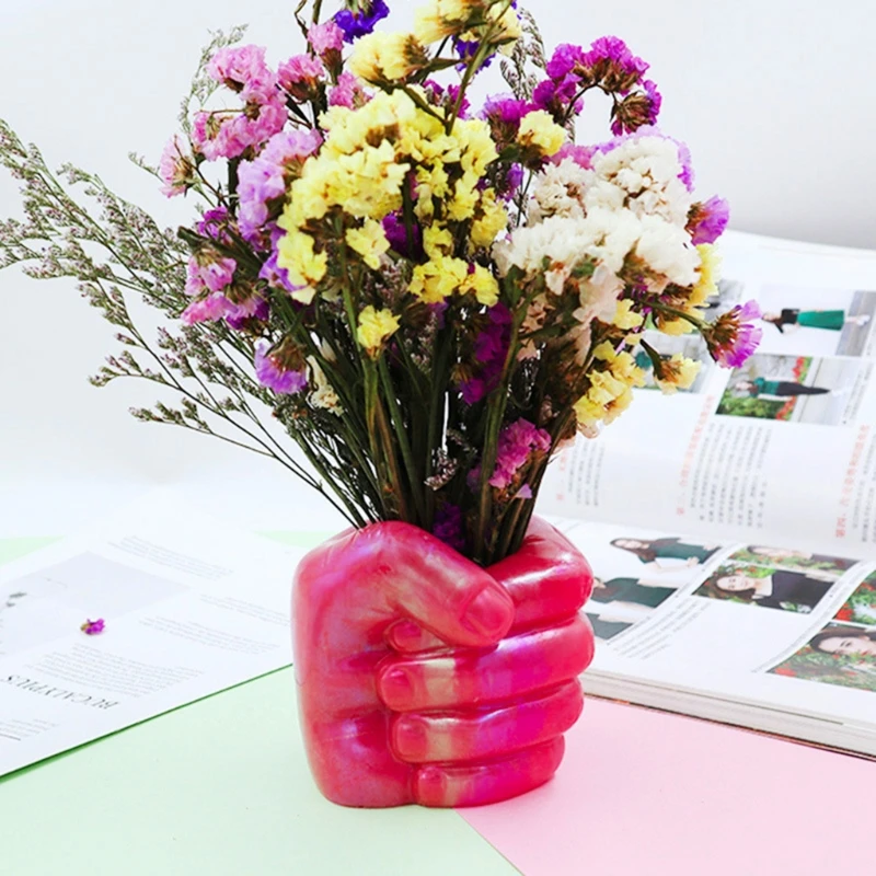 Fist Pen Holder Resin Mold Vase Flower Pot Silicone Mould Craft Silicone Mold