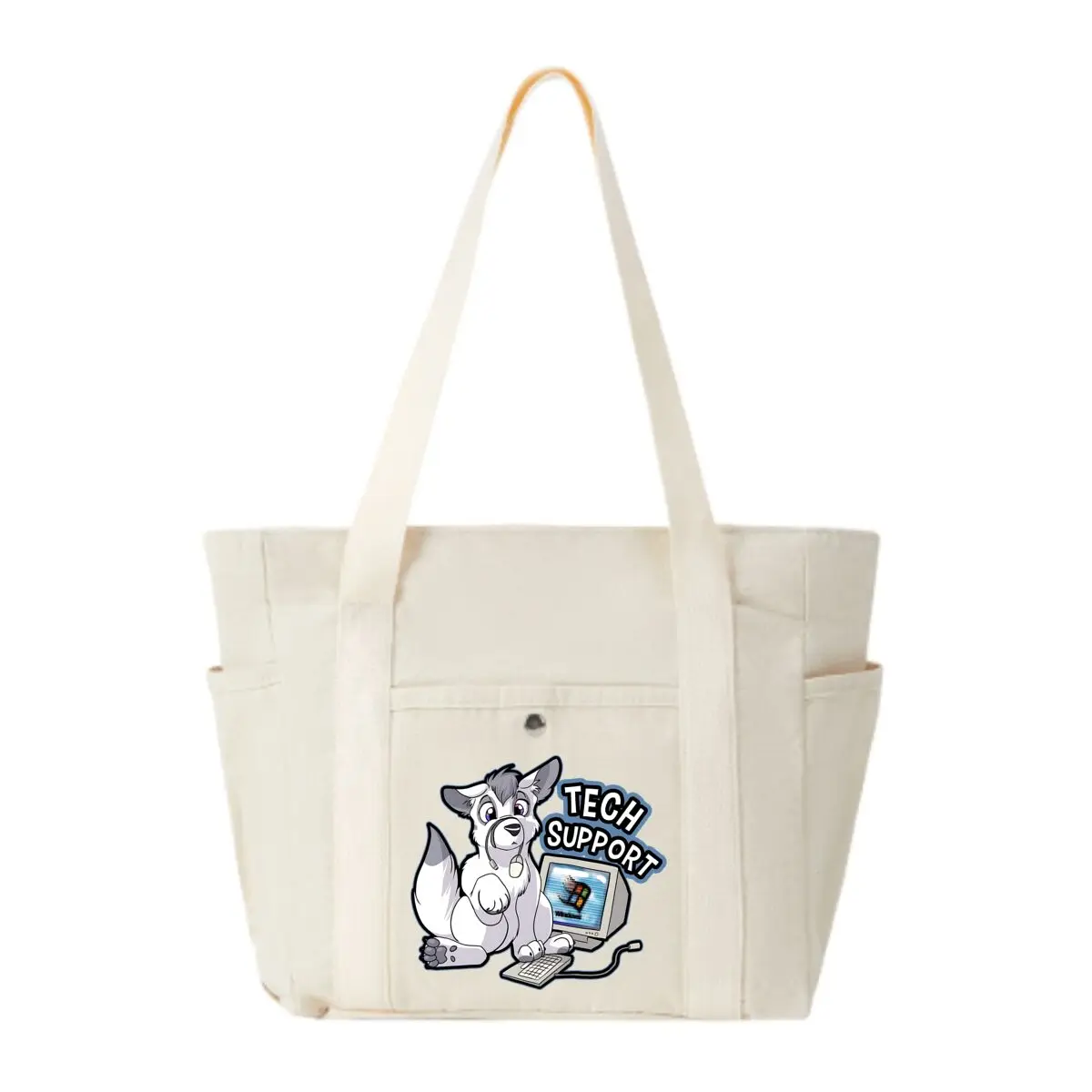 

Tech Cat Sparks Fun Joy Большая вместительная холщовая сумка для работы, исходящих, высокого внешнего вида, поездок на работу