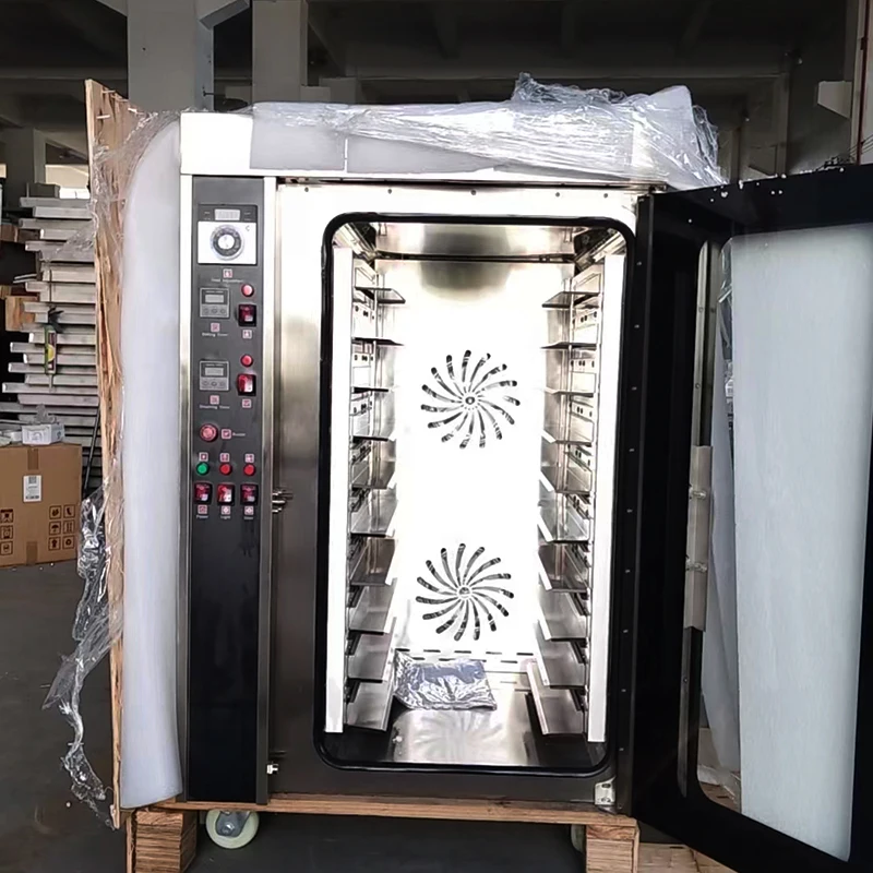 Equipo de horneado comercial Industrial personalizado, horno rotativo eléctrico de Gas de acero inoxidable para horno de convección para hornear