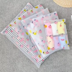 Fruit Pattern Clear Plastic Storage Bag Ziplock Travel Bags Zip Lock Valve Slide Seal Packing Pouch For Cosmetic Clothing