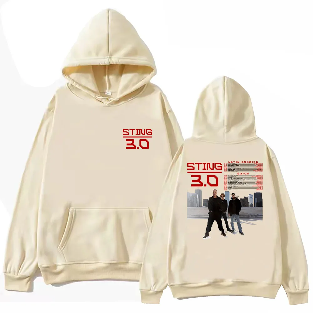 2025 Sting 3.0 Tour 2025 هوديي 2 الوجهين Harajuku البلوز القمم البلوز هدية المشجعين