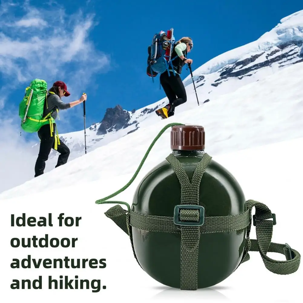 Lightweight Camping Water Bottle Military Water Bottle with Adjustable Strap for Outdoor Camping Hiking Travel for Fishing
