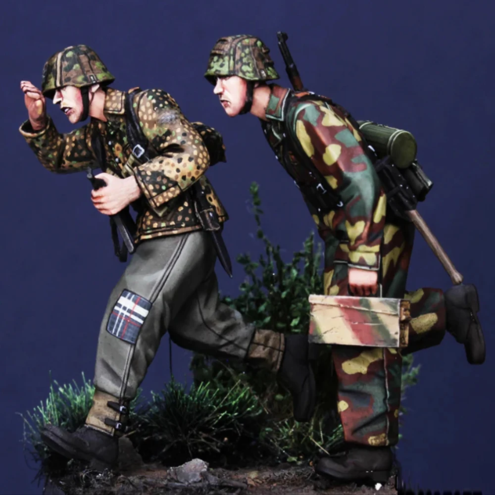 1/35 WW2 Panzer Grenadiers, Resin Model figure soldier, WWII Military themes, Unassembled and unpainted kit