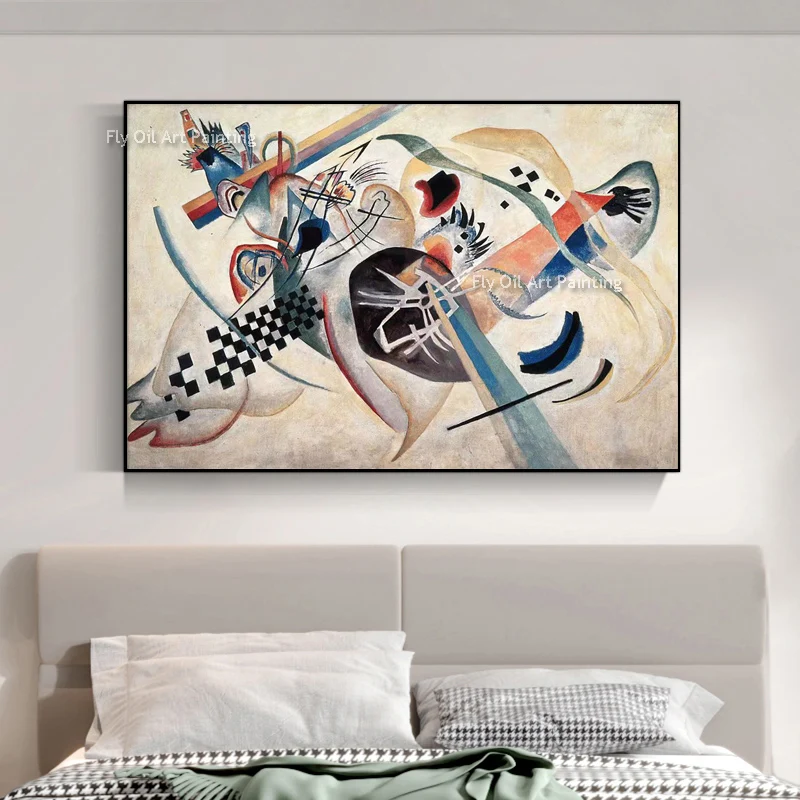 Handmade Abstract Oil Painting Kandinsky 100% Handpainted Special Modern Wall Painting Pop Wall Art Picture For Living Room