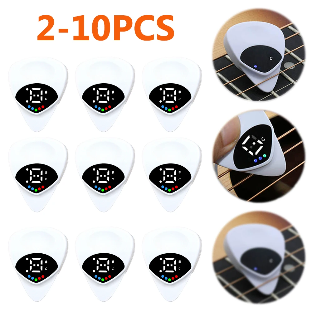 2-10pcs Real-Time 2-in-1 Guitar Tuner Digital Electronic Tuner Acoustic Guitar Tuner Bass Mandolin Electric Guitar Tuner