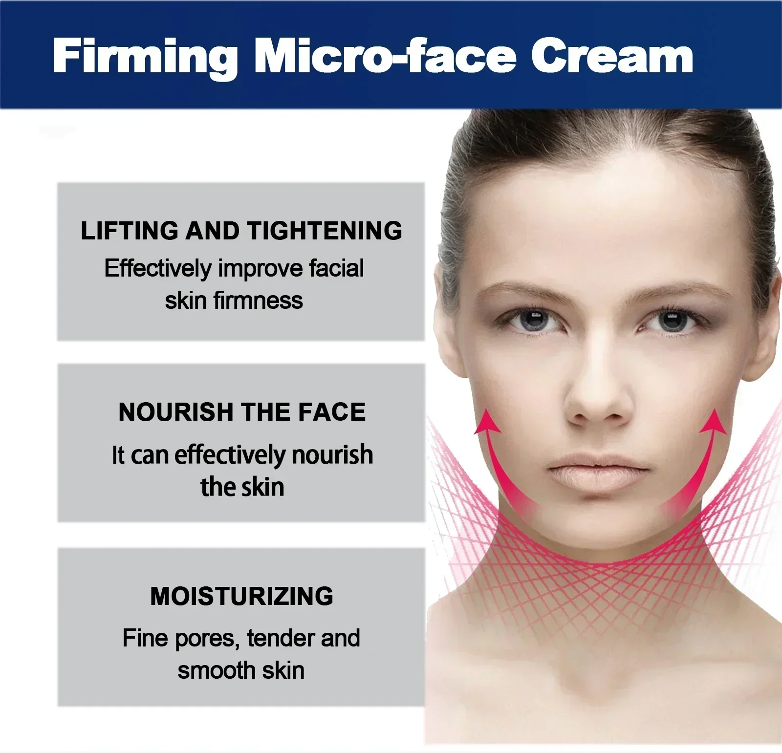 Crema facial en forma de V para reducir la hinchazón de la cara, doble barbilla, elimina el adelgazamiento de la cara, masaje moldeador, estiramiento de la piel, Serum9189