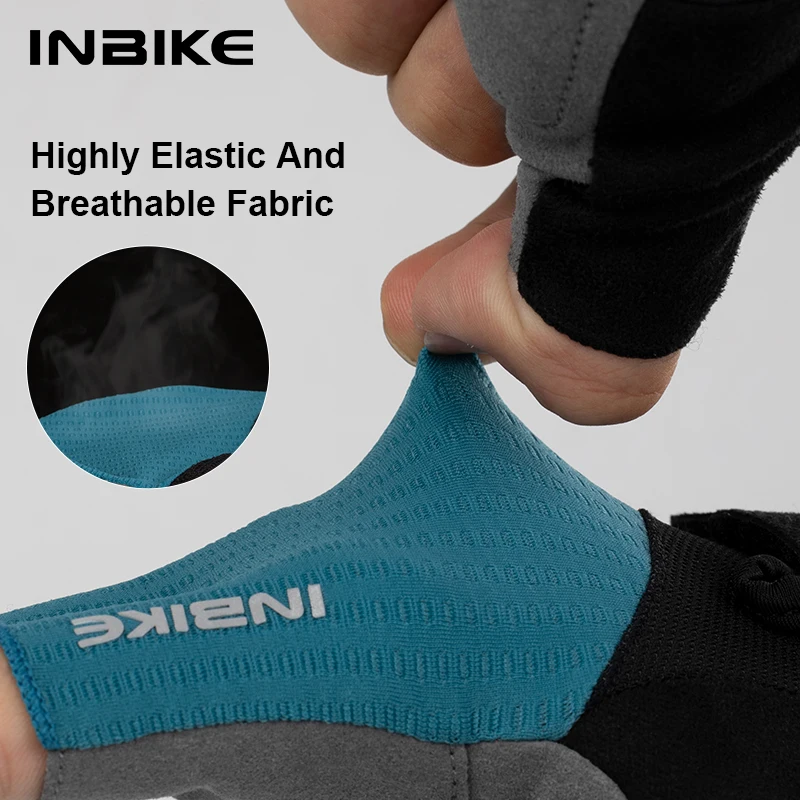 INBIKE Bicycle Gloves Summer Half Finger Shock Absorbing Cycling Gloves Bike Gloves for Men Women Pad Mountain Outdoor Road