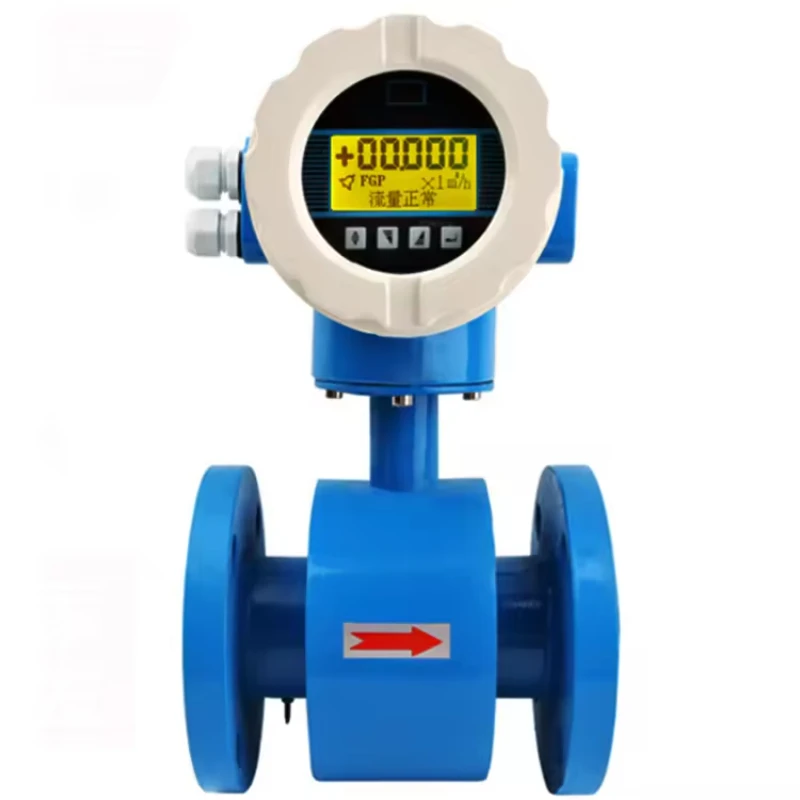 High Quality Water Flow Meter Sensor Accuracy 0.5%FS Intelligent Display Electromagnetic Flowmeter