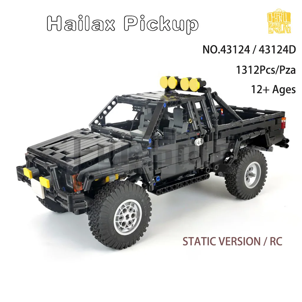 Moc-43124 Hailas Pickup App RC Model With PDF Drawings Building Blocks Bricks Kids Educational DIY Toys Birthday Christmas Gifts