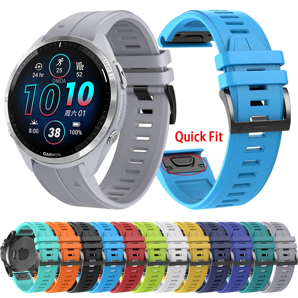 

Ремешок силиконовый QuickFit для наручных часов Garmin Watch Band Instinct 2 2X Forerunner 965 touchs70 S60 S62, 26 мм 22 мм