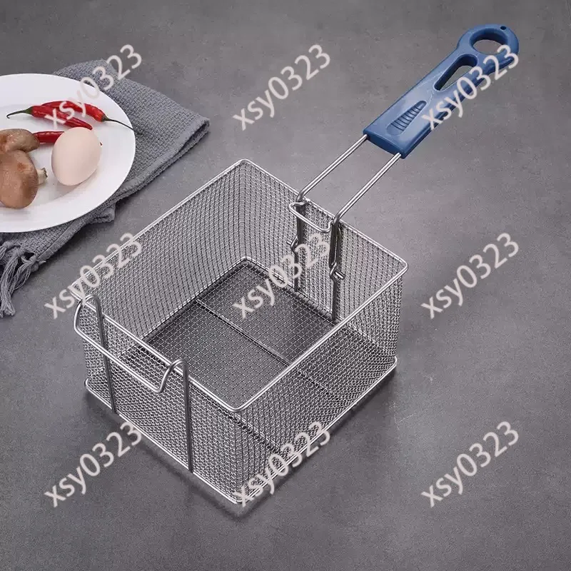 Stainless Steel Fryer Basket, Oil Filter Colander for Commercial Fried Food
