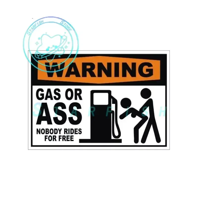 Car Stickers Warning Gasoline or No One Riding on The Buttocks for Free To Cover Scratches Interesting Stickers PVC