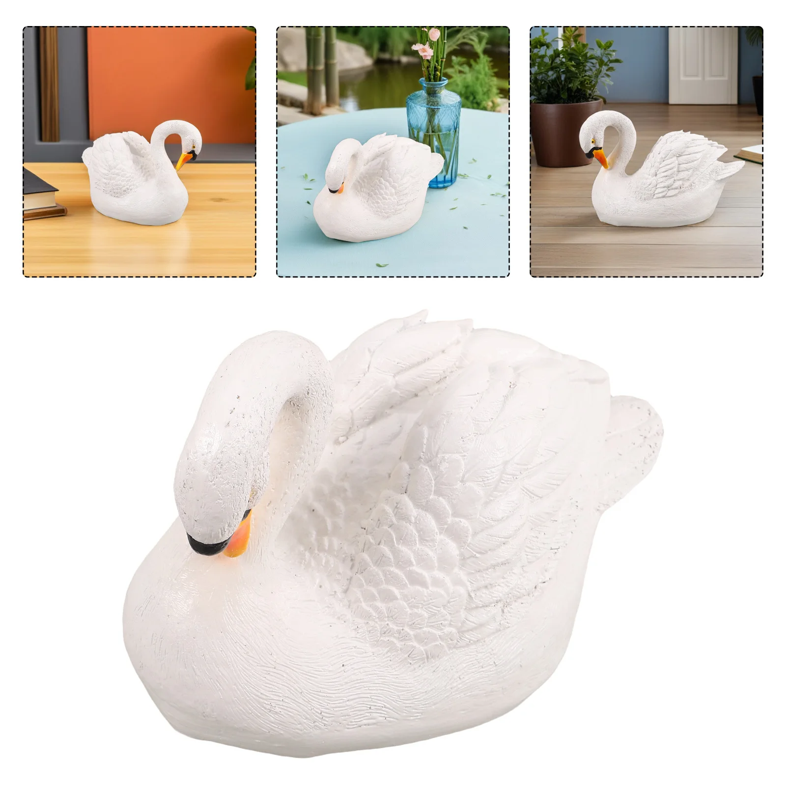 

Outdoor Swan Sculpture Resin Swan Garden Decoration Floating Simulation Bird Sculpture for Courtyard Lawn Outdoor Swans