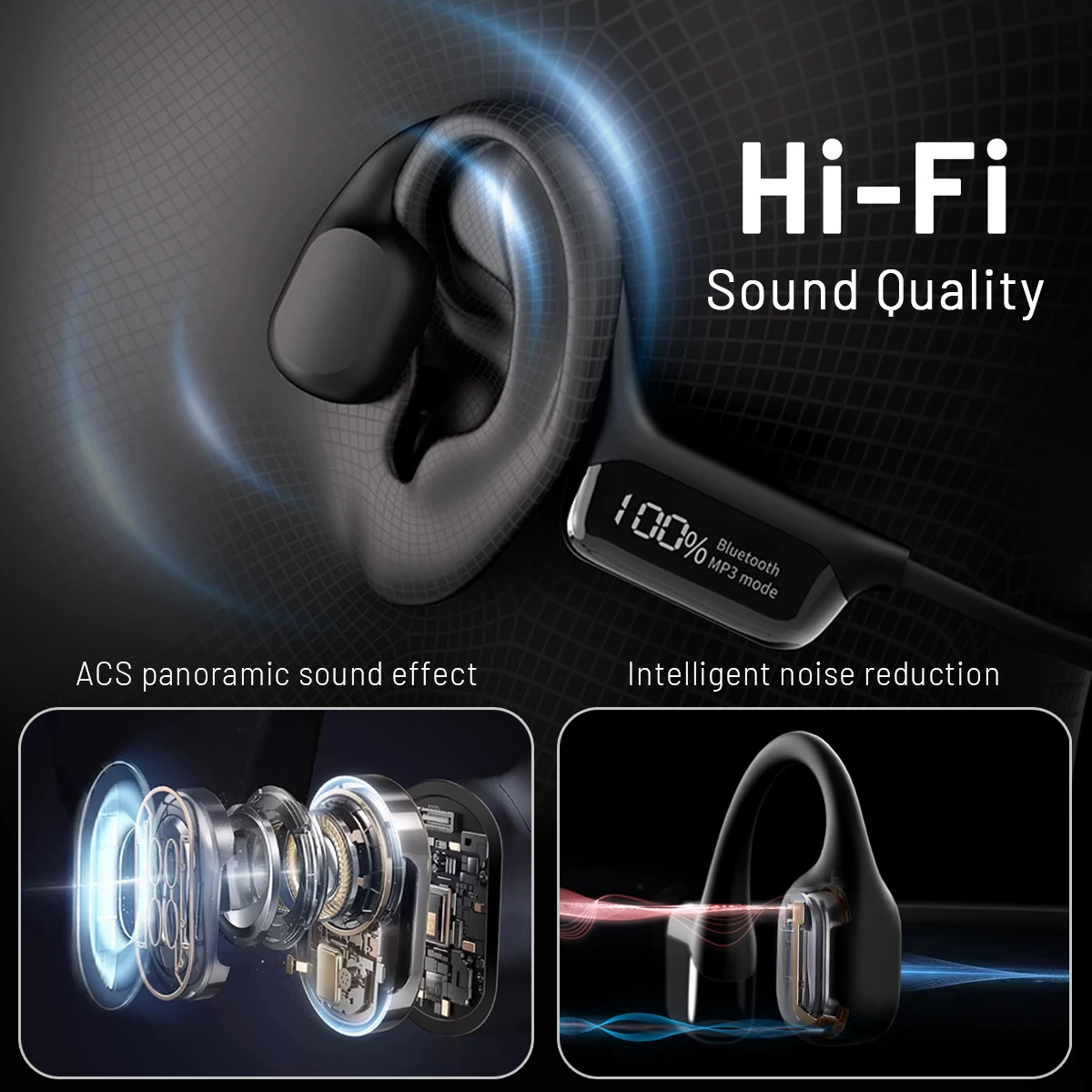 Xiaomi 32GB beengeleiding Bluetooth-hoofdtelefoon IPX8 waterdichte zwemoortelefoon Draadloze stereomuziekheadset Magnetische oplader