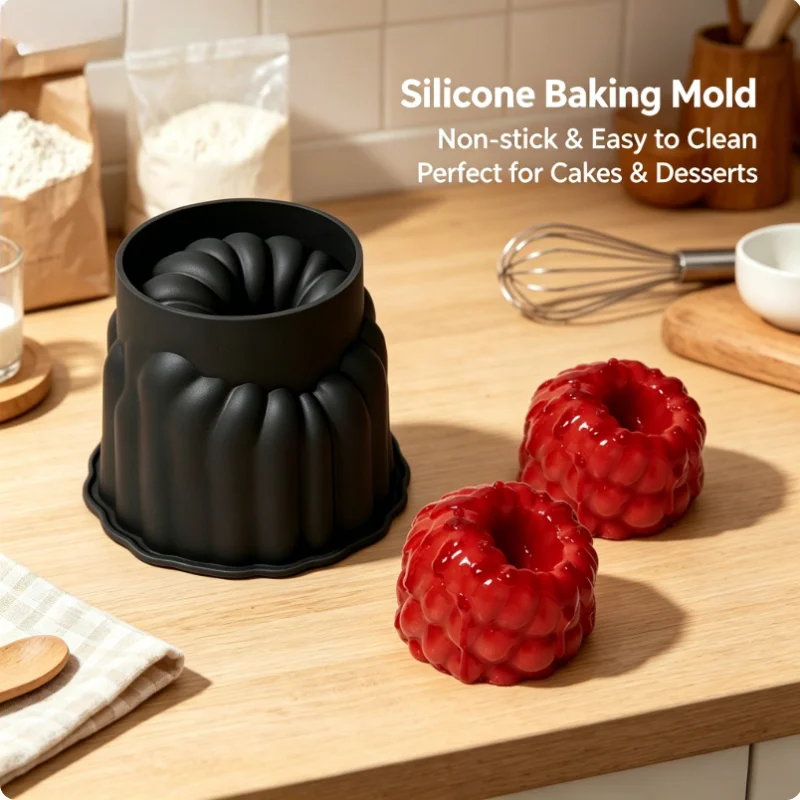 1pc Raspberry Shaped Silicone Cake Mold Realistic Berry Texture Non Stick Easy Demold For Chocolate Cake Fruit Baking Tool view 5