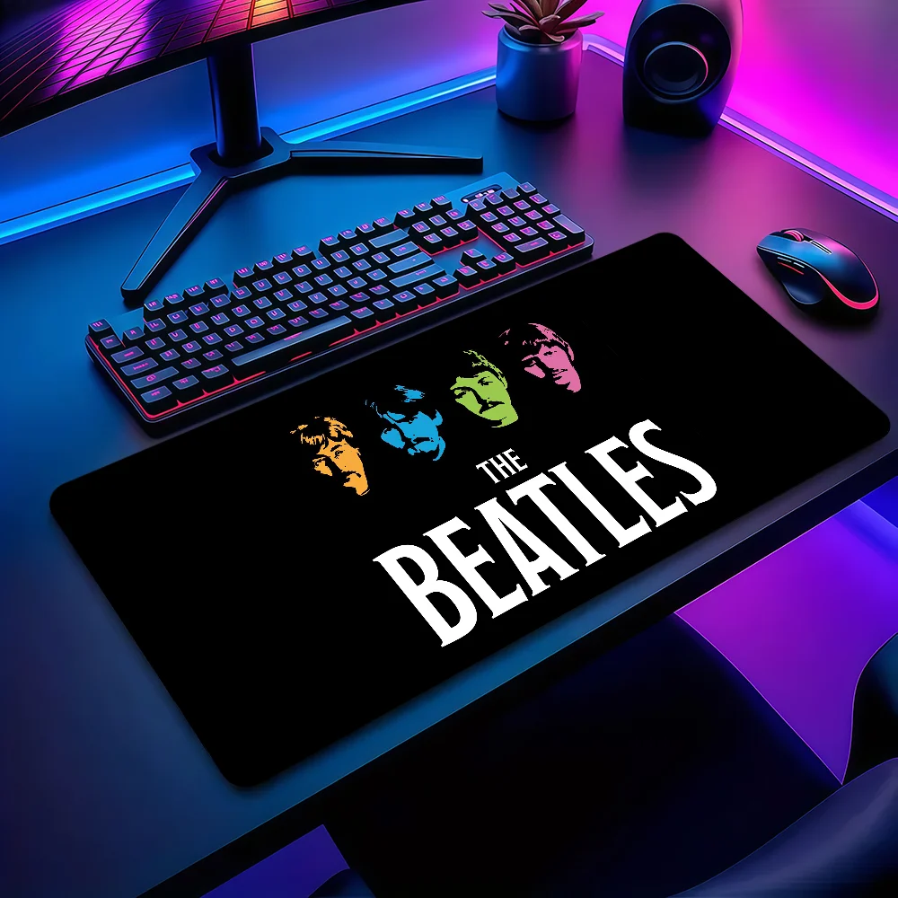 Musik The B-Beatles Band Mauspad, rutschfest, verdickt, großes Schreib-Lockedge-Mauspad für Büro, Studenten, Gaming-Kissen