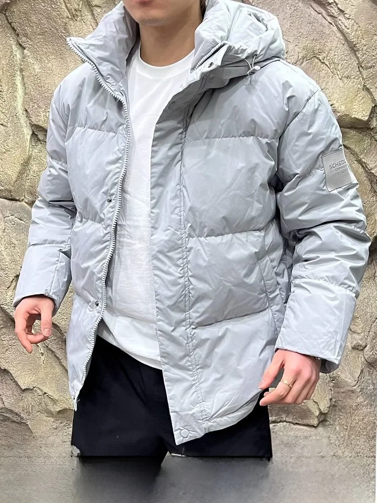 

Thiened down Jaet Men's Warm Waterproof Autumn Winter Outdoor Sle Long Sve Zipper Closure Regular Fit Du down Coat