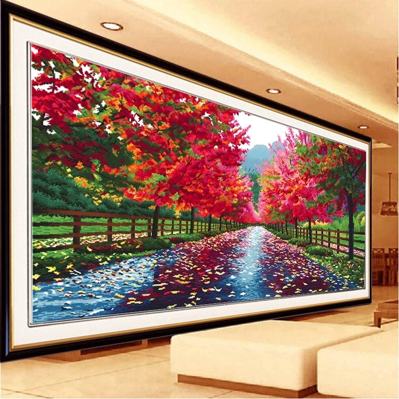 

DIY 5D full Diamond Embroidery,Round Diamond Red tree fortune Living room decoration rhinestone beads Diamond painting