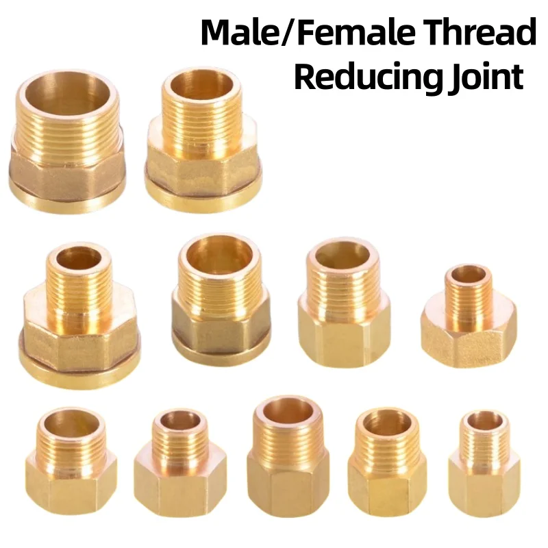 Brass Joint 1/2 3/4 1 Female to Male Thread Brass Pipe Converter Connector Water Oil Gas Plumbing Hardware Adapter Accessories