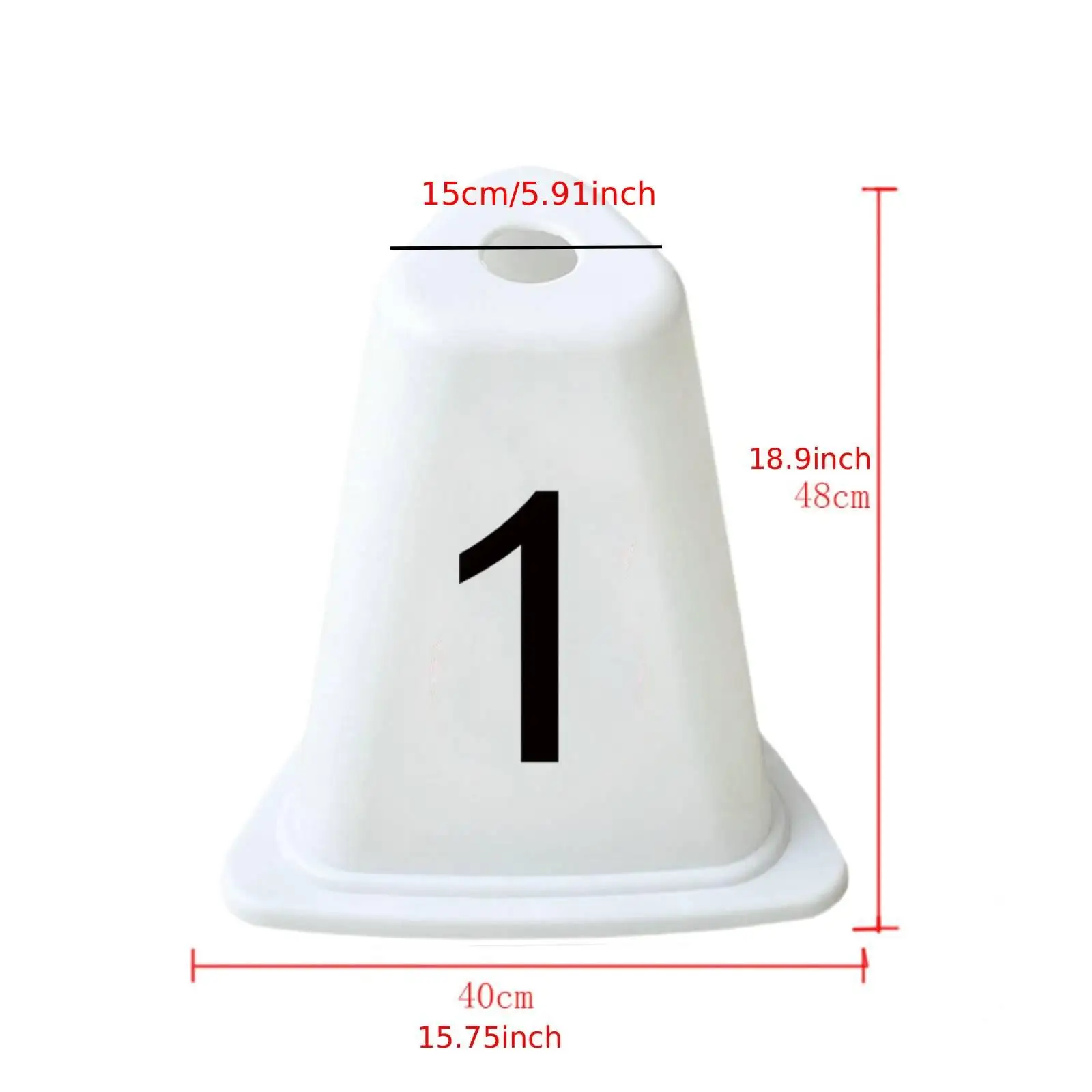 Numbered Running Lane Marker Cone ABS Material Training Sign for Track and Field Management