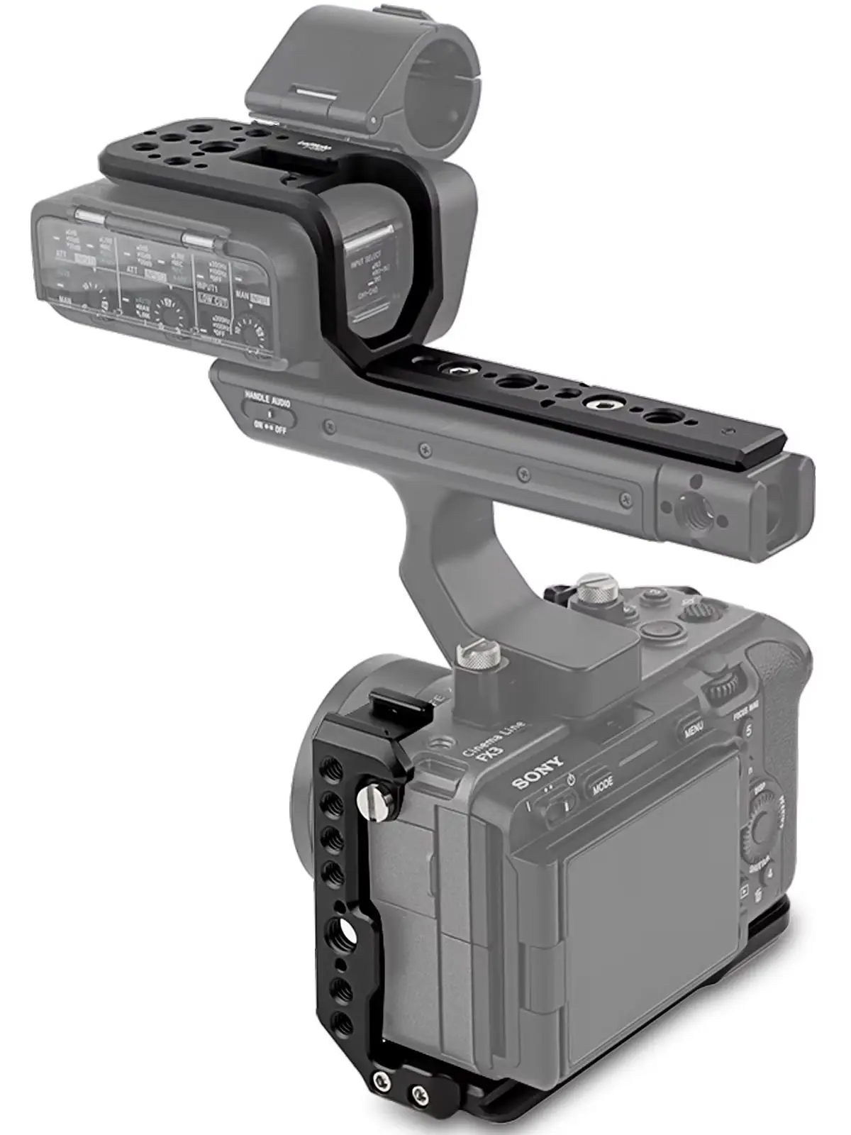 Uchwyt przedłużający LEFTFOTO F-FX01 kompatybilny z uchwytem XLR do Sony Cinema FX3 FX30, uchwyt przedłużający z uchwytem. — 2