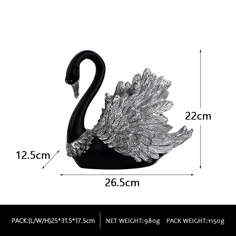 22cm coppia Black Swan Anime Figure PVC Action Figure Wine Rack decorazione Prop artigianato modello giocattoli