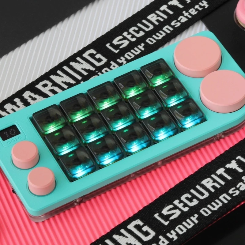 Doio Aluminum Alloy Mechanical Keyboard 4 Knobs Ps/Pr Custom Customization Programmable Mechanical Keyboard Workbench Kb15-01