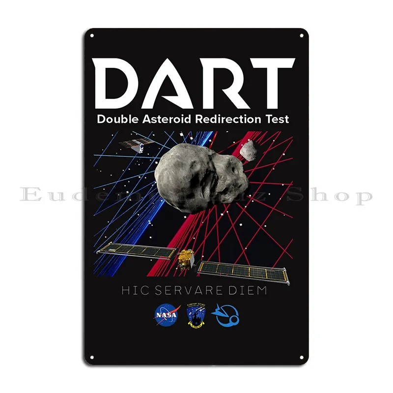 dart double asteroid redirection test Metal Sign Design Classic Bar Decoration Print Tin Sign Poster