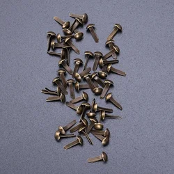 100 Pcs Brad Fastener Brads Metal Office Paper Fasteners Two-legged Nails Crafts