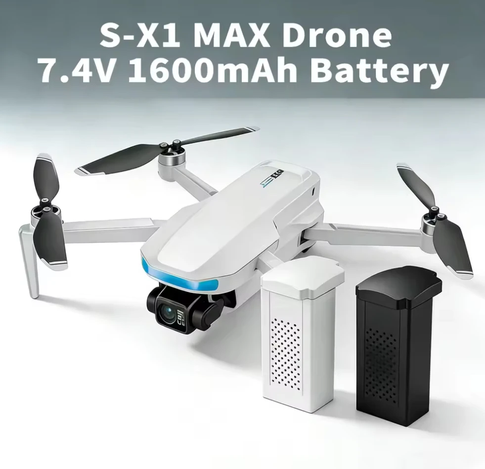 

S-X1 MAX Drone Battery 7.4V 1600mAh Lipo Battery for S-X1 MAX 4K GPS Mini Drone Quadcopter RC Parts Battery