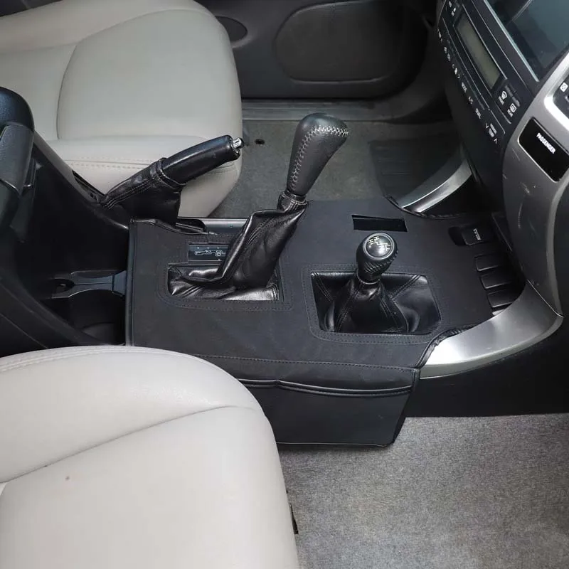 غطاء حماية لوحدة التحكم المركزية للسيارة باللون الأسود ملحقات السيارة الداخلية لسيارة Toyota Land Cruiser Prado 150 2003-2009 #6